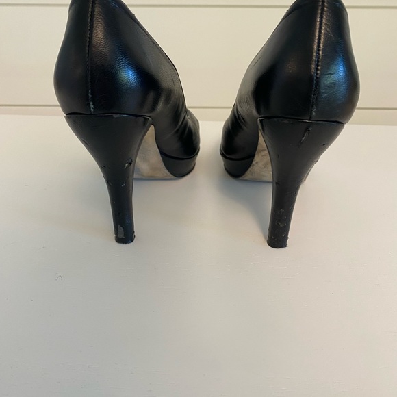 Leather Black Heels - Picture 3 of 8